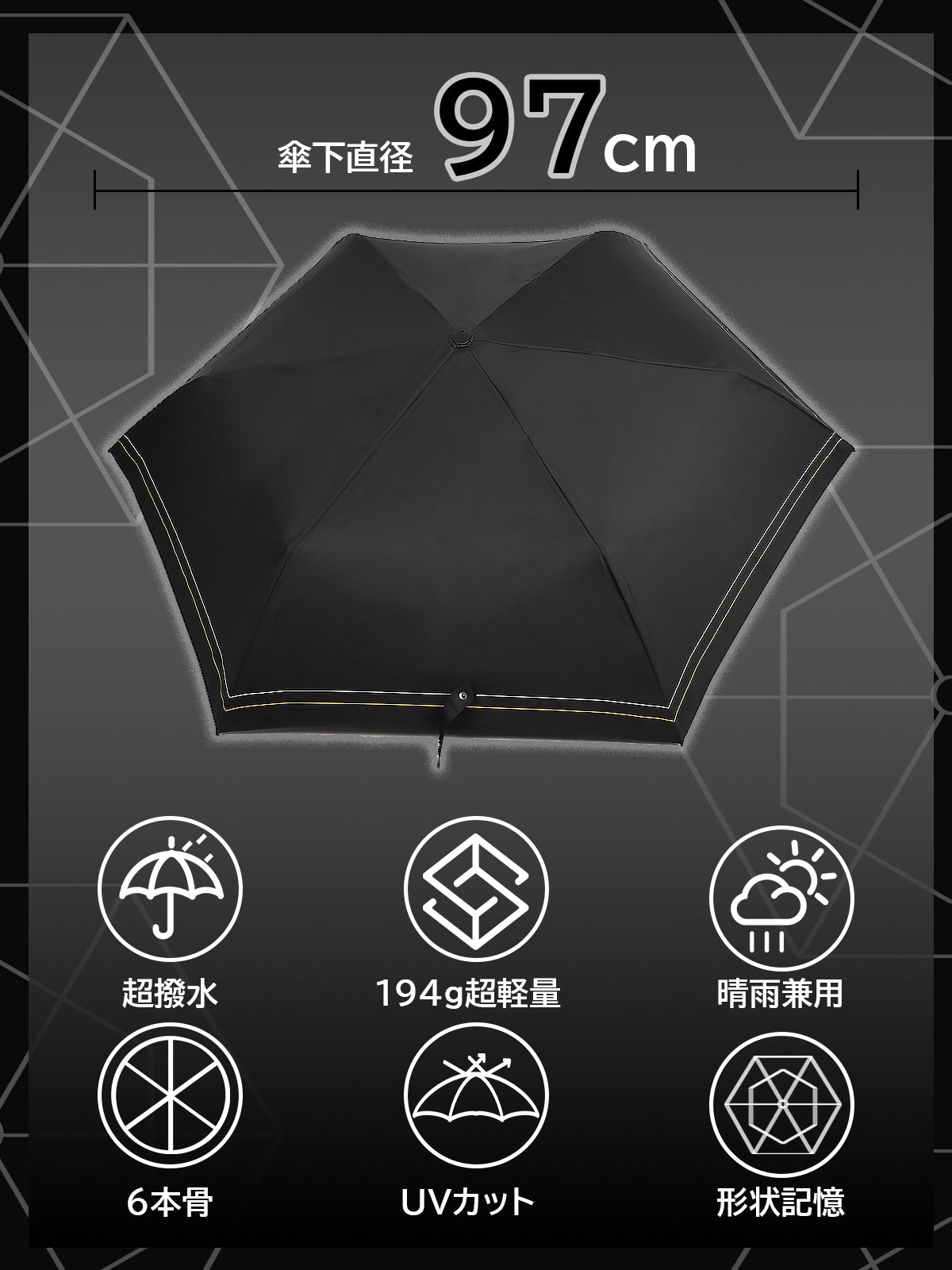 The magic of shape memory that folds beautifully in an instant. Super lightweight at only 194g and equipped with a safe pop-out prevention function. Prelu is the ultimate portable umbrella, a folding umbrella for both sun and rain.