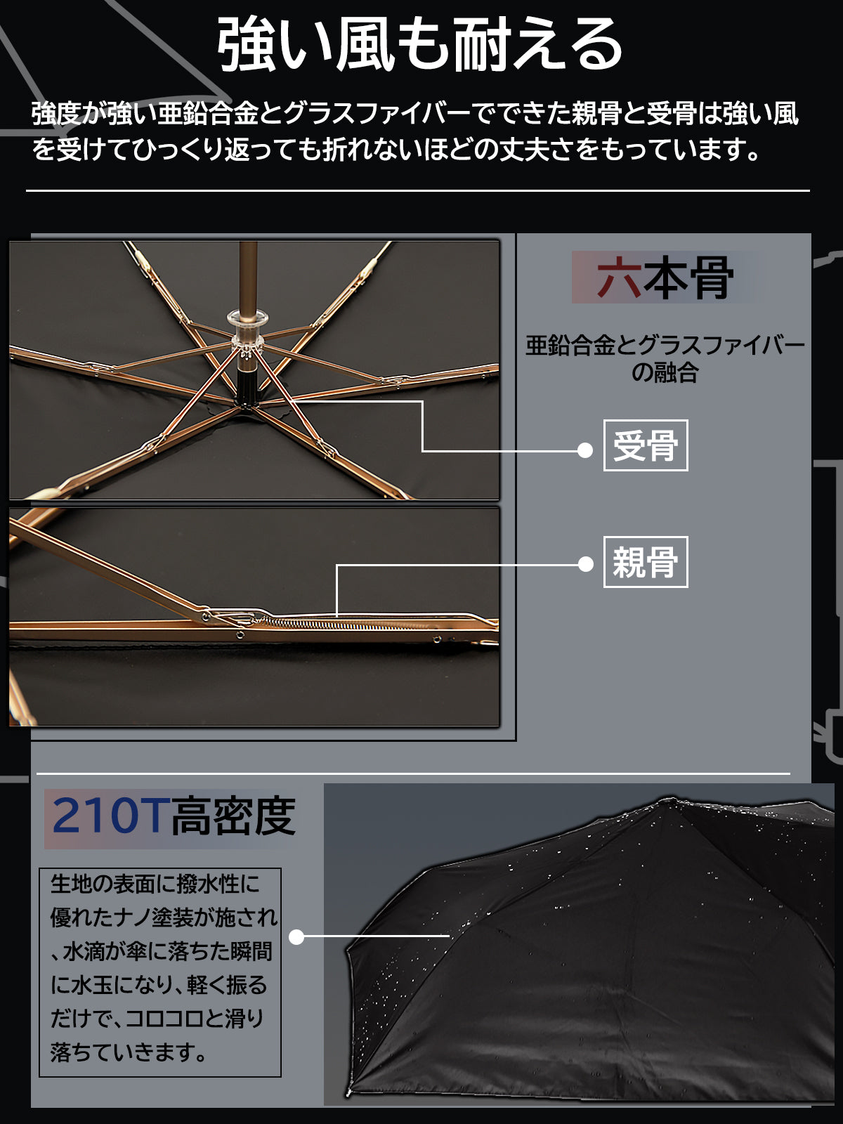 190 g lighter than sumaho! The ultimate folding umbrella "aufo" (automatic opening / closing / super water repellent / UPF50 + UV cut function / high strength zinc alloy)