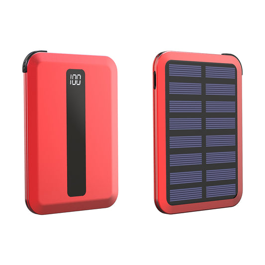 3 types of terminals, no outdoor carrying, no cable carrying, active in travel and disaster! Ultra thin mobile battery with solar charging