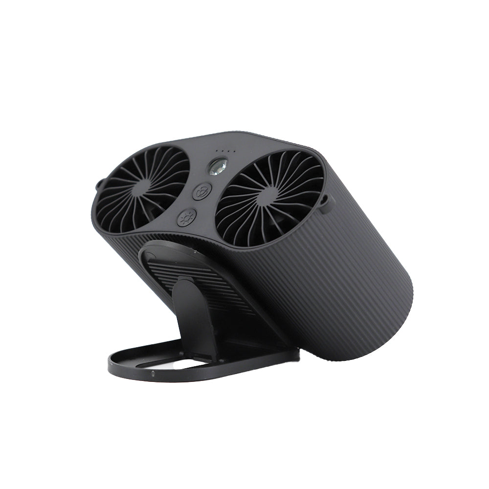 It is an even better fan of the year. An indispensable item for outdoor work in summer. 3in1 multi function portable fan "walffan 3.0" dual fan 9000 MAH mobile battery and flashlight