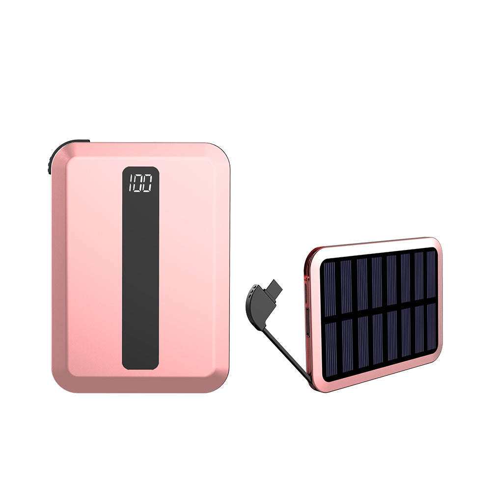 3 types of terminals, no outdoor carrying, no cable carrying, active in travel and disaster! Ultra thin mobile battery with solar charging